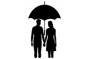 50 Couple Umbrella Silhouette Bundle, an Illustration by Designs_River (Thumbnail 36 of 51)