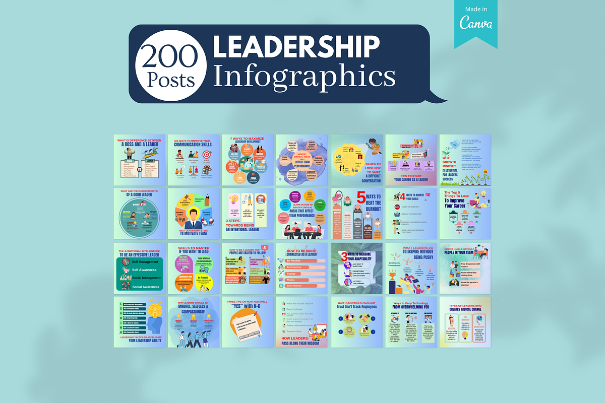 Leadership Bundle- Canva Templates, a Social Media Template by Viral Content Design (Photo 2 of 17)