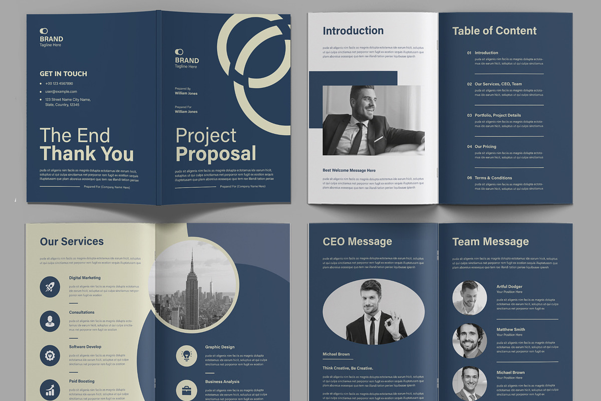 Project Proposal Template, a Brochure Template by ContestDesign (Photo 2 of 3)