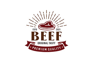Steak Beef Restaurant Logo, a Branding & Logo Template by Atlantis X Nurman Arbai