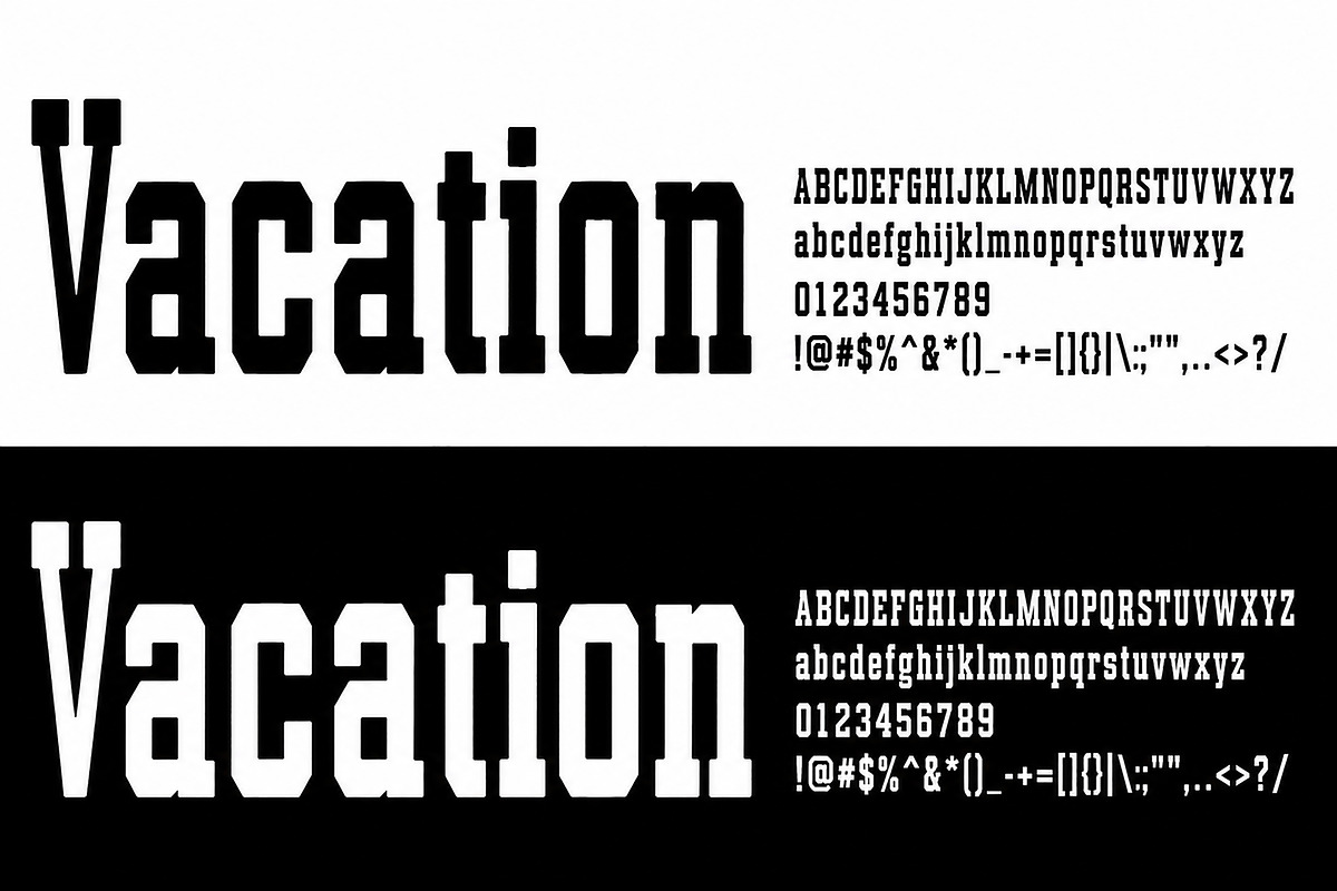 Vacation, a Serif Font by Wow Magic (Photo 8 of 9)