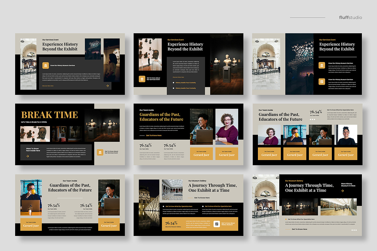 History Museum Keynote Template, a Presentation Template by fluffstudio (Photo 3 of 4)