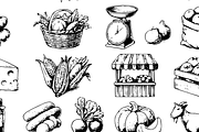 Farmers Market Vintage Food Set, an Object Graphic by RT Studio (Thumbnail 4 of 4)
