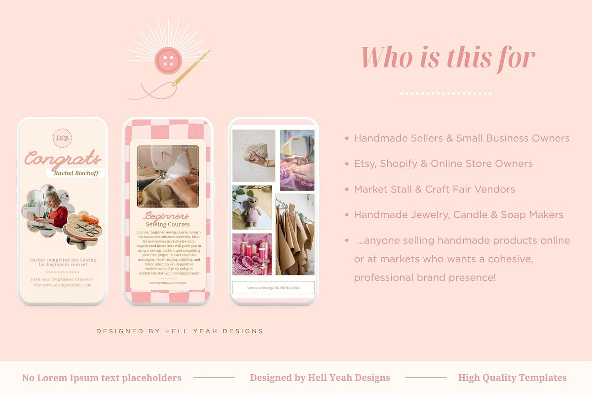 Artisan Craft Insta Story Templates, a Social Media Template by Hell Yeah Designs (Photo 2 of 9)