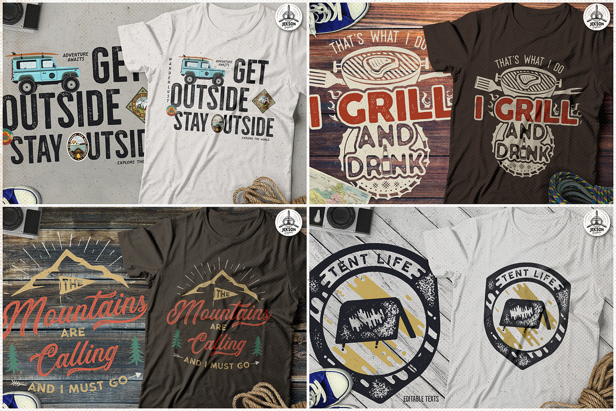 T-Shirt Design Vector Bundle! 7 Sets, an Illustration by JeksonGraphics (Photo 6 of 16)