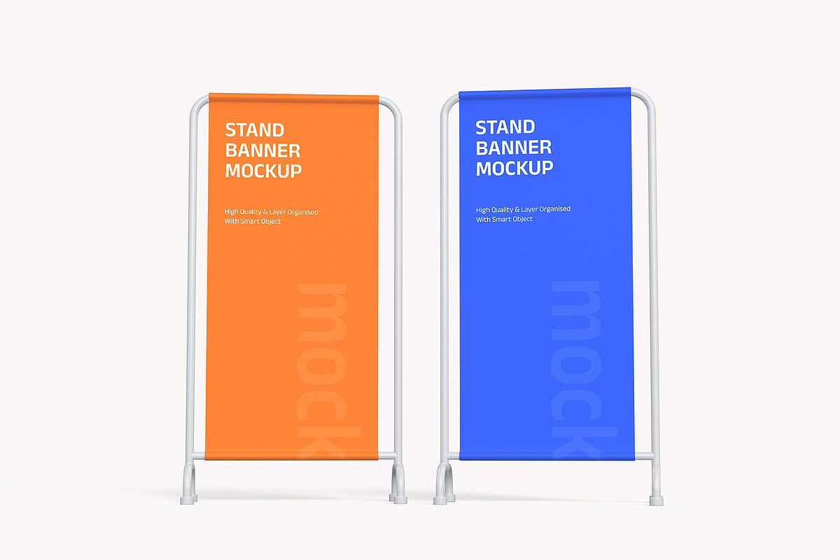 Street Stand Banner Mockup Set, an Advertising Mockup by graphypix (Photo 1 of 4)