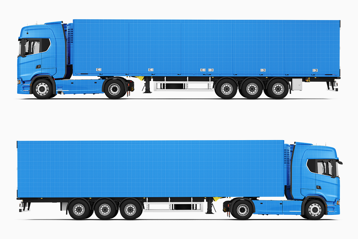 Semi Truck Mockup 3, an Advertising Mockup by Mockupix (Photo 7 of 10)