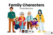 Family Characters Illustration, a Person Illustration by SLAB! Design (Thumbnail 1 of 3)