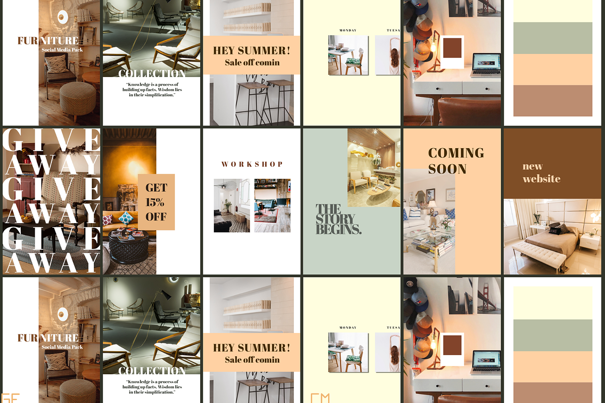 Furniture Social Media Pack, a Social Media Template by RedRiver Studio (Photo 3 of 8)