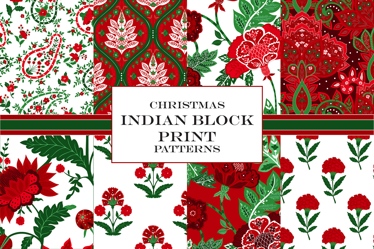 Christmas Boho Indian Patterns, a Pattern Graphic by RachelStudio (Photo 1 of 8)