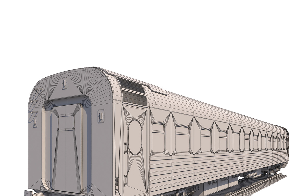 Coach Passenger Wagon Train, a Cars & Vehicle 3D Model by 3D Models by Obshansky (Photo 2 of 11)