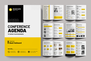 Conference Agenda Design Template, a Brochure Template by ContestDesign