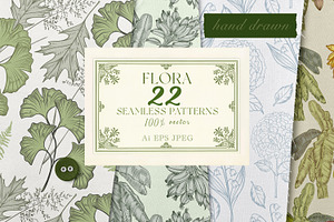 Seamless vector Floral Pattern set