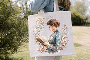 Watercolor Spring Vintage Woman PNG, an Illustration by Canvas Craft (Thumbnail 7 of 7)
