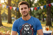 Gangster Bulldog Hoodie Art, a Shirt Mockup by Vector Stall (Thumbnail 5 of 13)