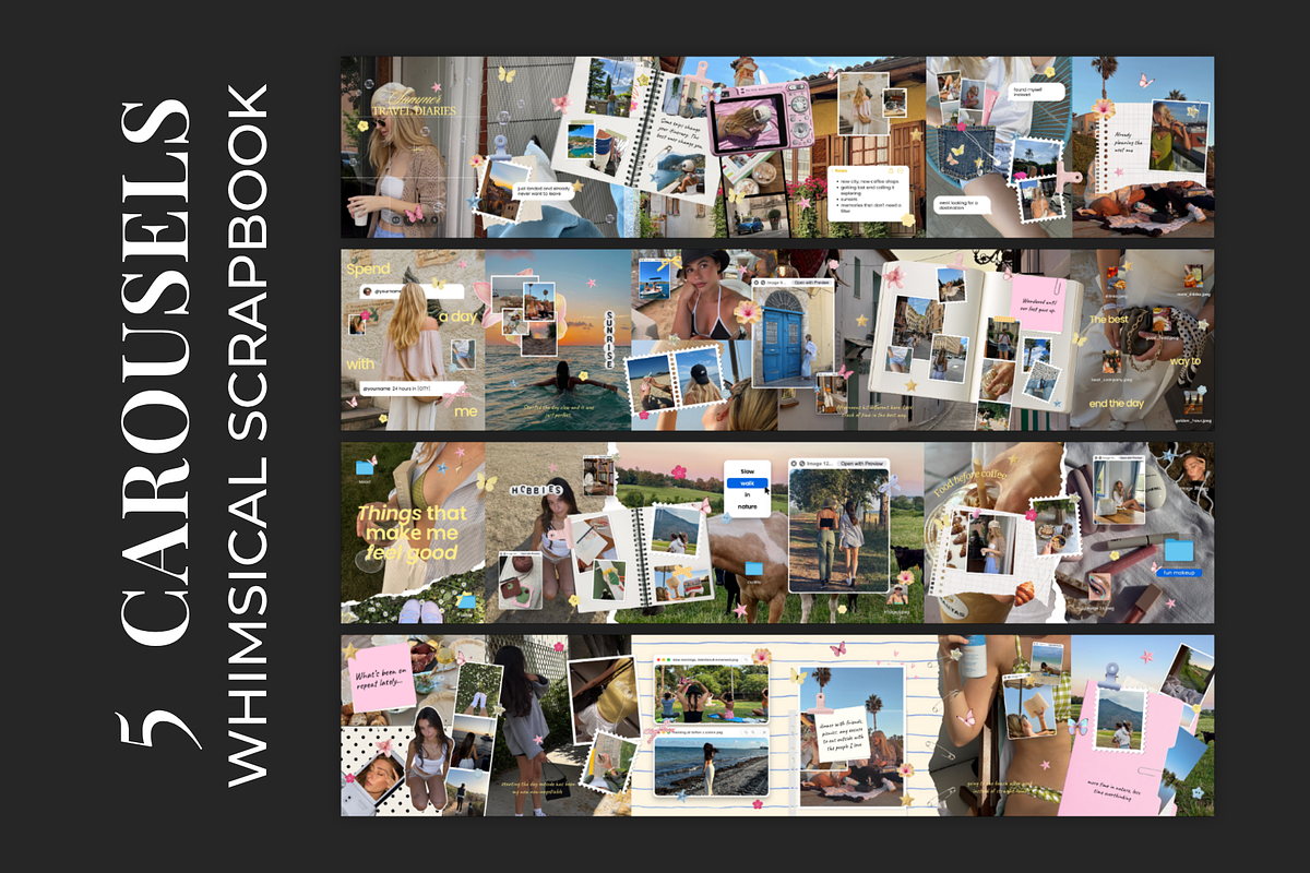Whimsical Scrapbook Carousel, a Social Media Template by Meraki Templates (Photo 1 of 8)