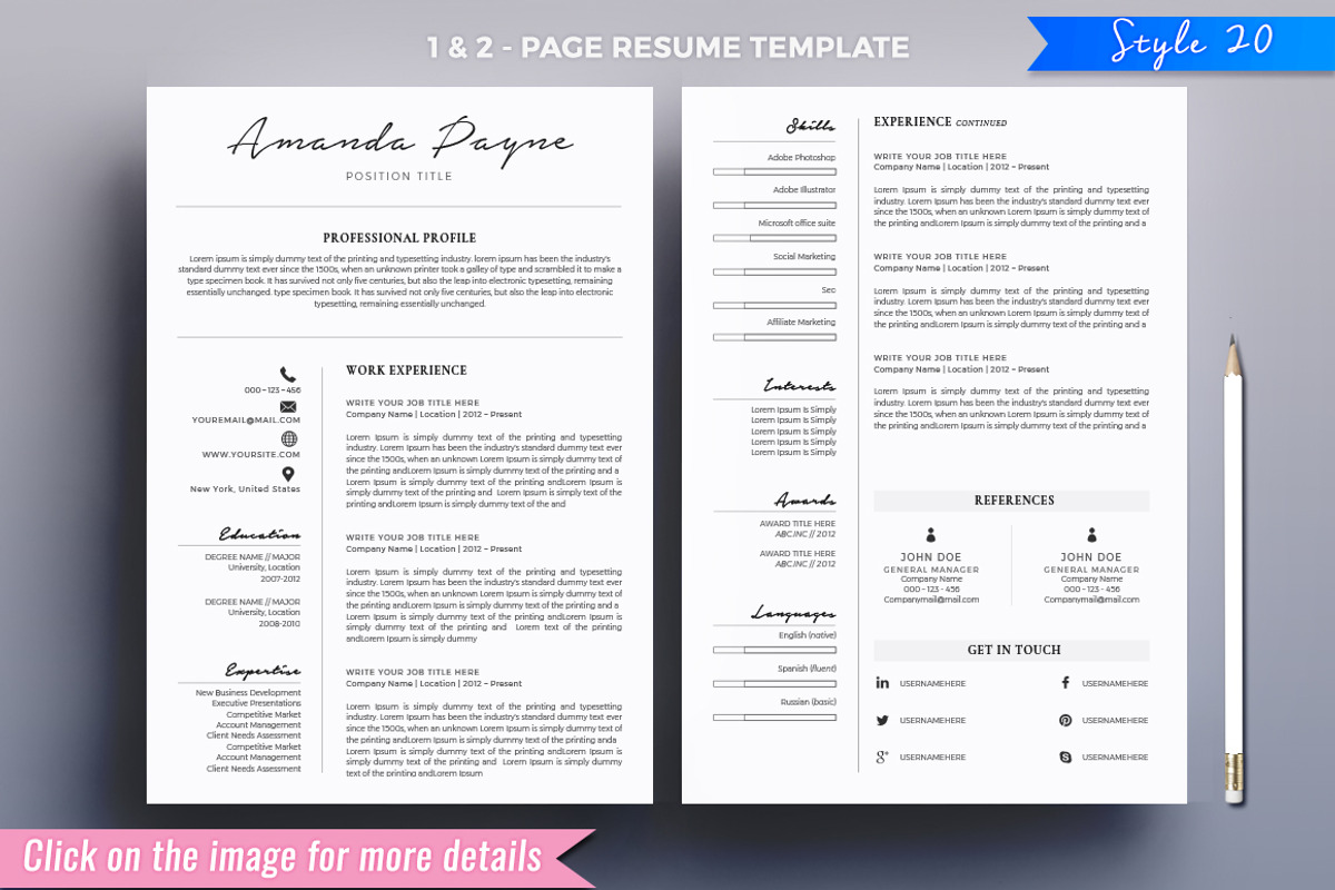 Resume/CV Mega Bundle, a Resume Template by A1RESUME (Photo 2 of 21)