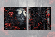 Ghostly Roses Digital Papers, a Background Graphic by Curve Design (Thumbnail 8 of 12)