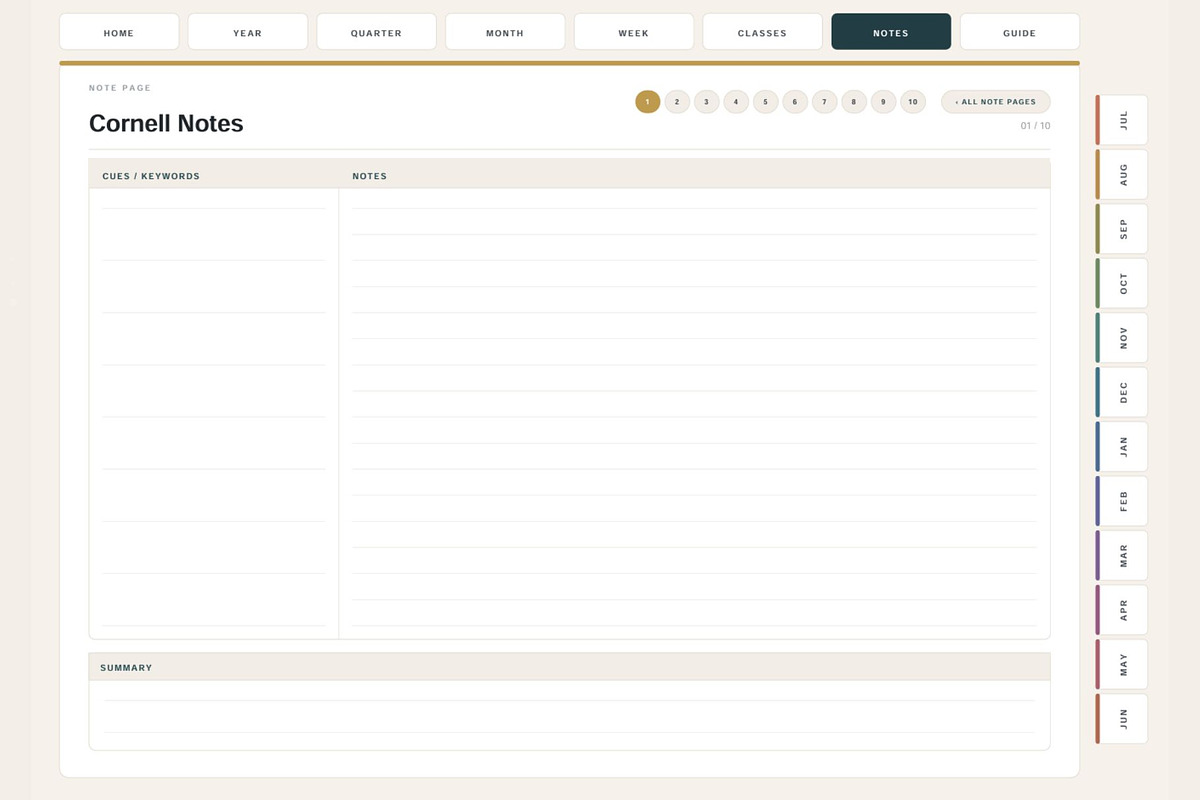 All-in-One Digital Student Planner, a Stationery Template by DigiVara Studio (Photo 11 of 21)