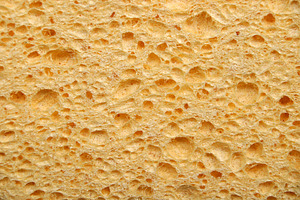 Grunge surface of sponge, a Photo by saiko3p