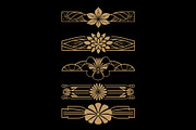 11 Art Deco Horizontal Flowers, a Decorative Illustration by Stanislav Kharchevskyi (Thumbnail 2 of 3)