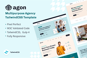Agon - Multipurpose HTML TailwindCSS, a HTML Template by AliThemes