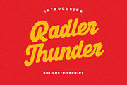 Radler Thunder – Bold Retro Script, a Font by typeline studio (Thumbnail 1 of 9)