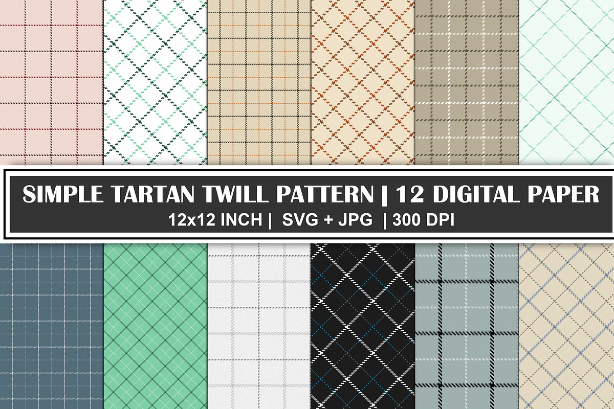 Plaid Tartan Grid Twill Pattern Set, a Pattern Graphic by Gfx Expert Team (Photo 1 of 3)