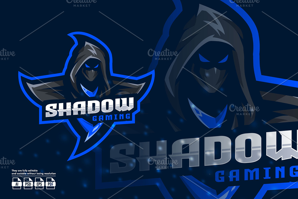 Shadow Mascot Esport Logo, a Branding & Logo Template by prps.std (Photo 1 of 3)