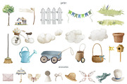 Watercolor Vintage Animal garden set, an Animal Illustration by TanyaSchuka (Thumbnail 8 of 11)