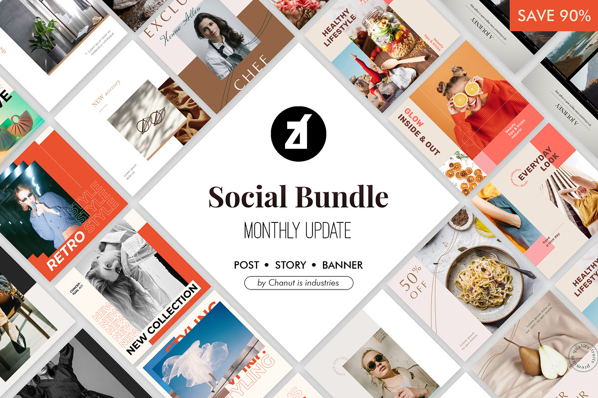 Chanut-is bundle : Templates pack V1, a Social Media Template by Chanut is industries (Photo 1 of 14)