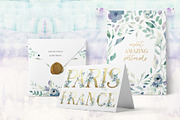 A Mountain Summer Watercolor Set, an Illustration by Creativeqube Design (Thumbnail 10 of 19)