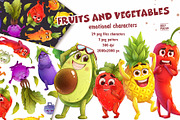 Funny emotion fruits and vegetables, a Templates & Theme by KrisPlazun (Thumbnail 1 of 6)