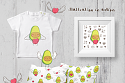 Cute avocados, a Food Illustration by Tkoko vectors & patterns (Thumbnail 5 of 6)