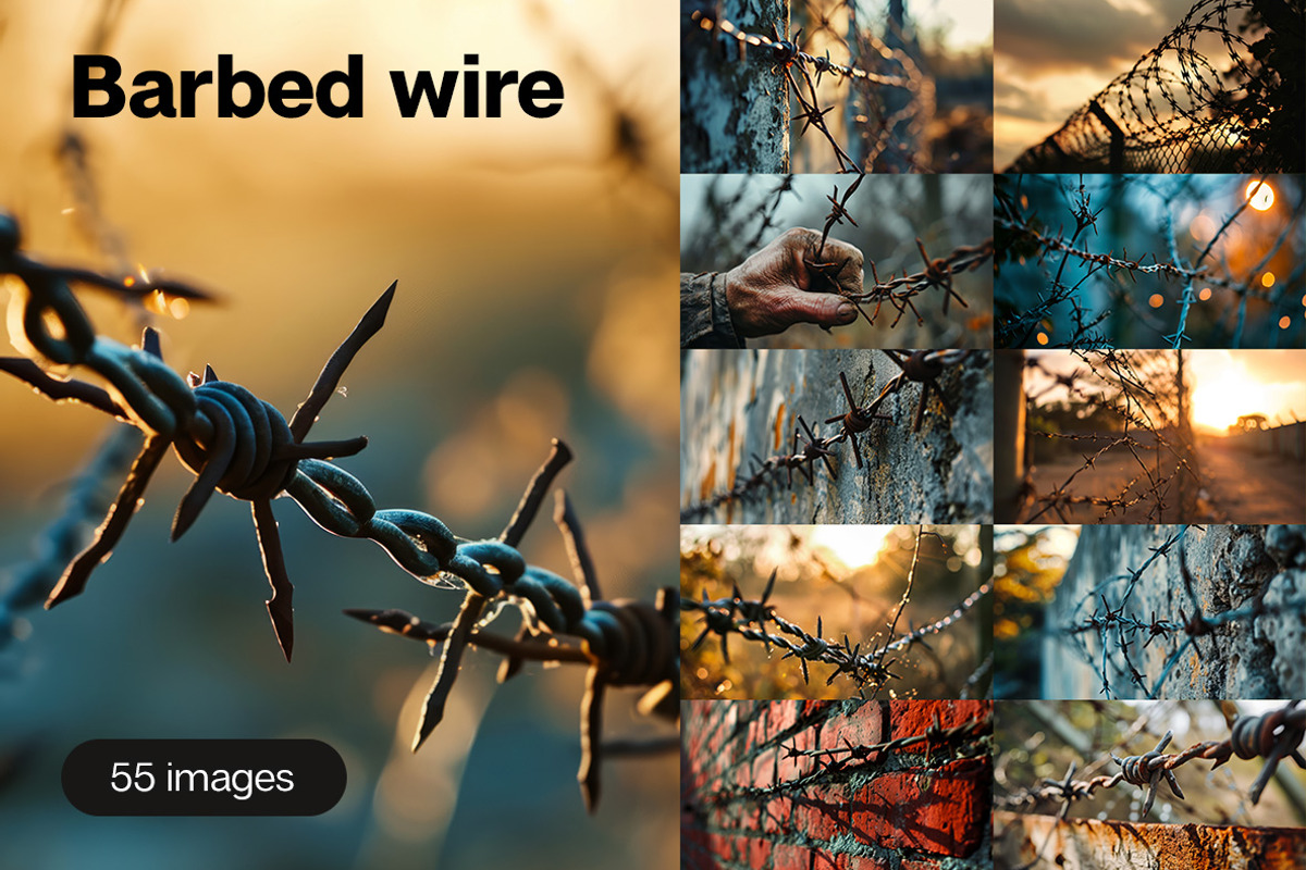 Barbed wire - 55 images, a Background Photo by Handmadefont (Photo 1 of 15)