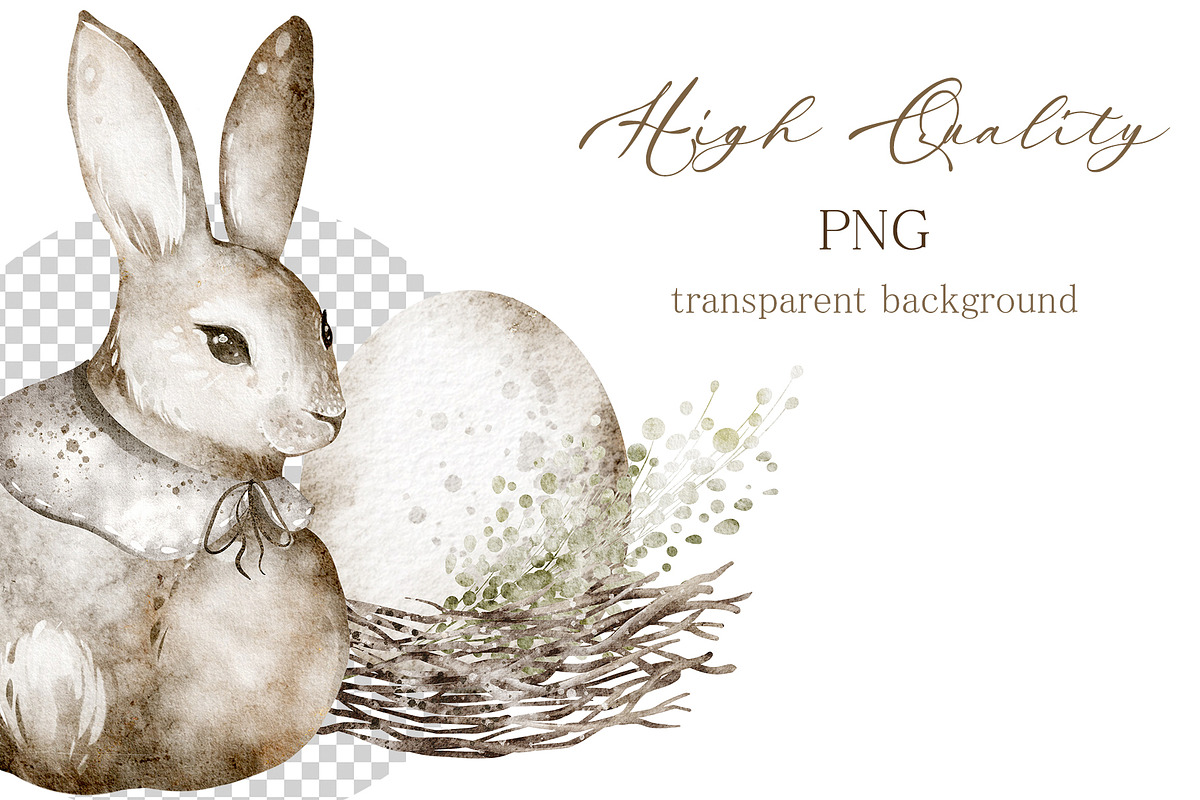Cute Easter Watercolor Clipart, a Decorative Illustration by LenArt (Photo 13 of 16)