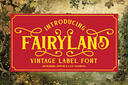 Fairyland Label Font, a Symbol Font by Vozzy Vintage Fonts (Thumbnail 1 of 12)