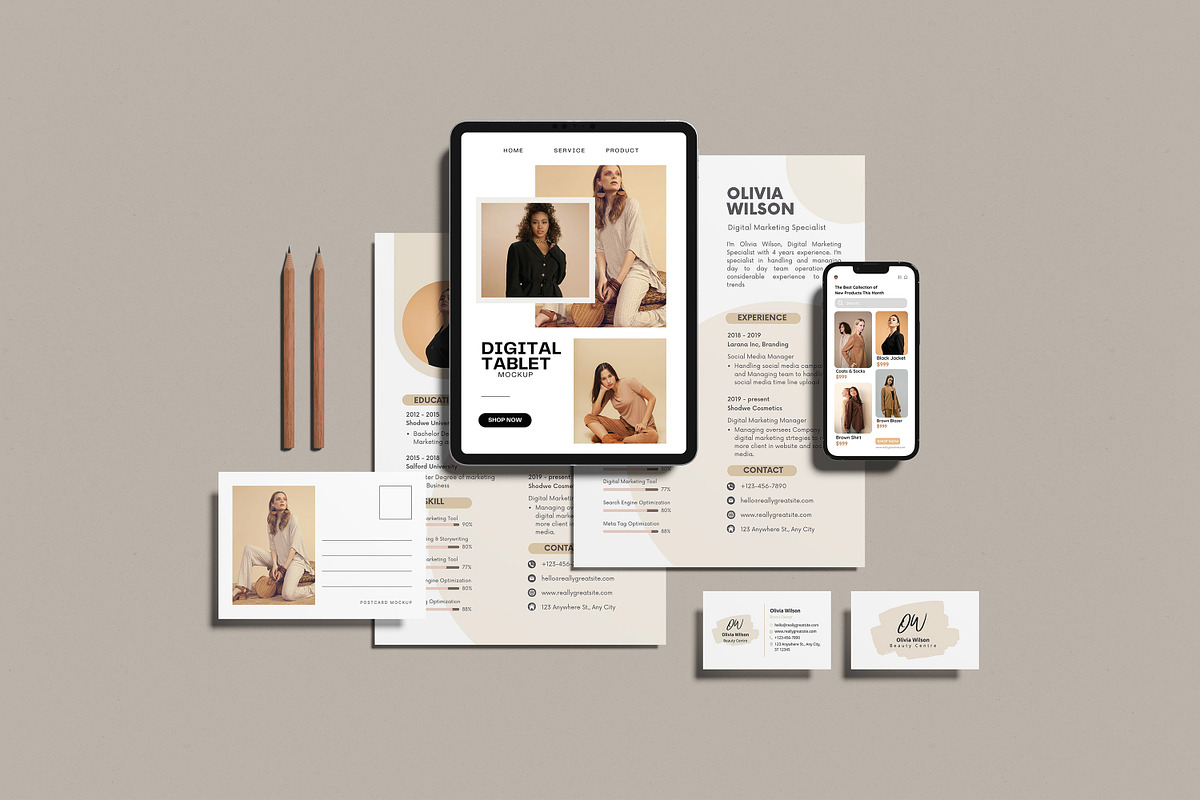 Stationery / Branding Mockup, a Product Mockup by mahremdesign (Photo 10 of 12)