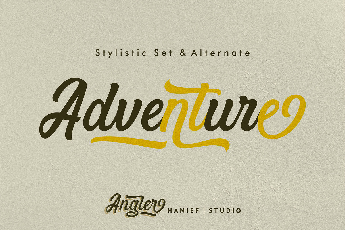 Angler Modern Script Font preview 4