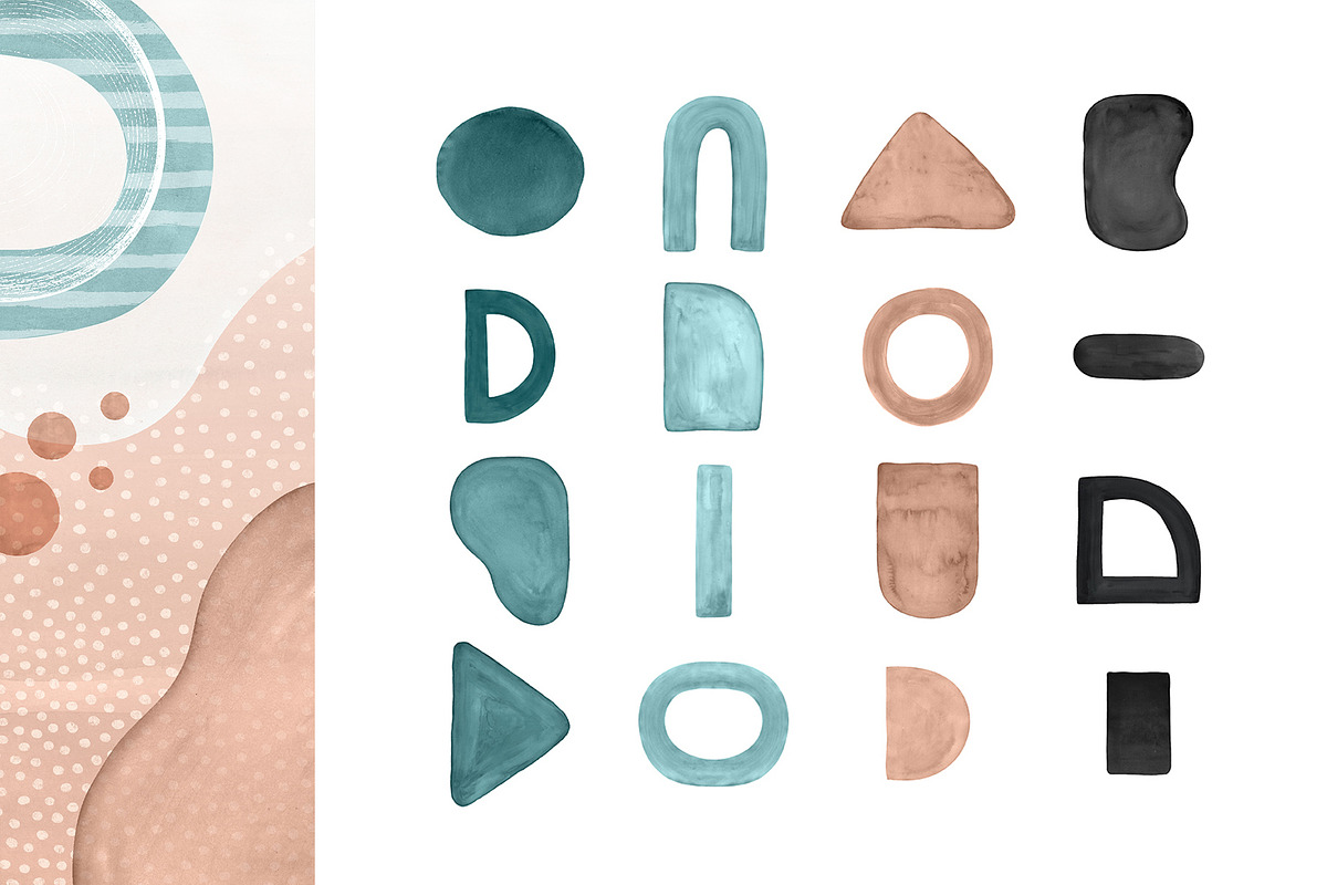 Abstract Shapes - Watercolor, an Object Graphic by Paulina Sara Design (Photo 3 of 18)