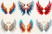 Glitter Angel Wings Sublimation Clip, an Illustration by SVGArt (Thumbnail 2 of 8)