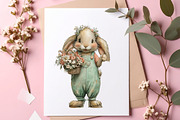 Whimsical summer bunny clipart, an Illustration by SinaCreation (Thumbnail 6 of 11)