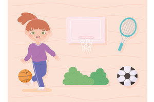 icons girl sport, a Person Illustration by studiogstock