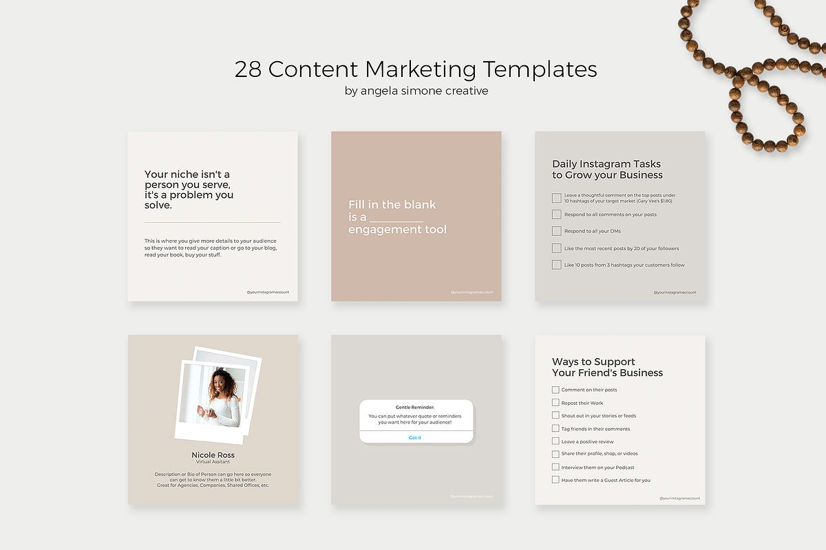 Instagram Canva Minimalist Templates, a Social Media Template by angela simone creative (Photo 4 of 25)