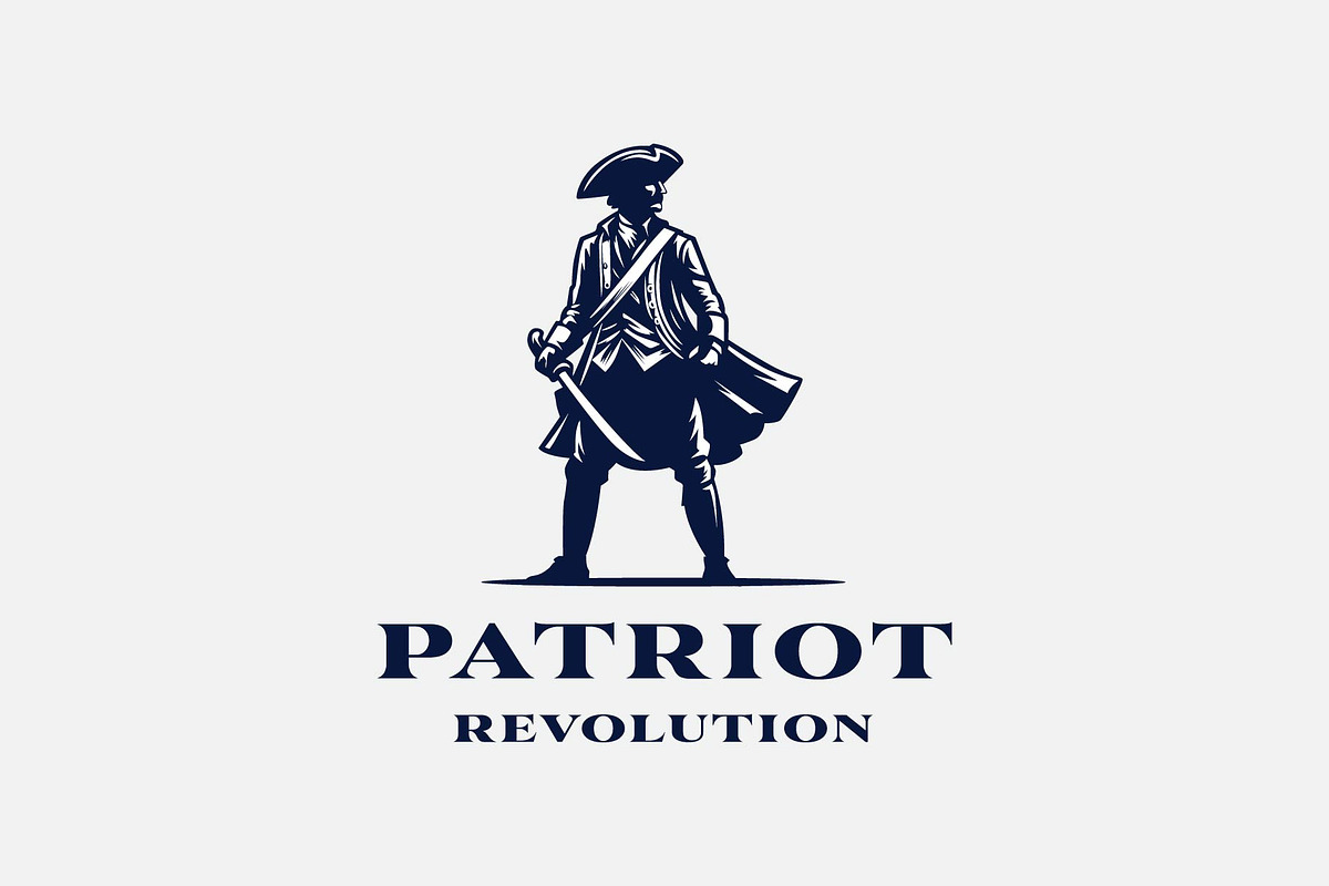 American Patriot Revolution war logo, a Branding & Logo Template by funpixel