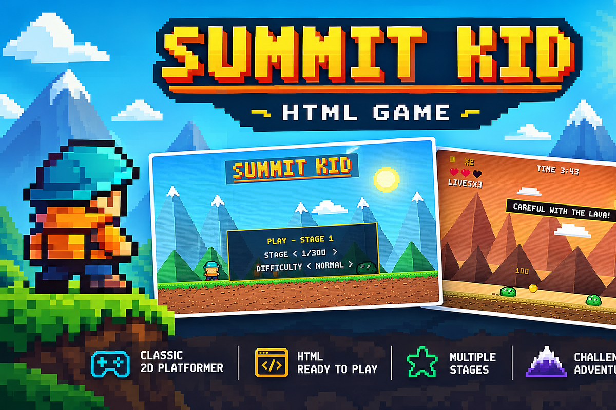 SUMMIT KID — Game Platformer, a HTML Template by Creative House (Photo 1 of 14)