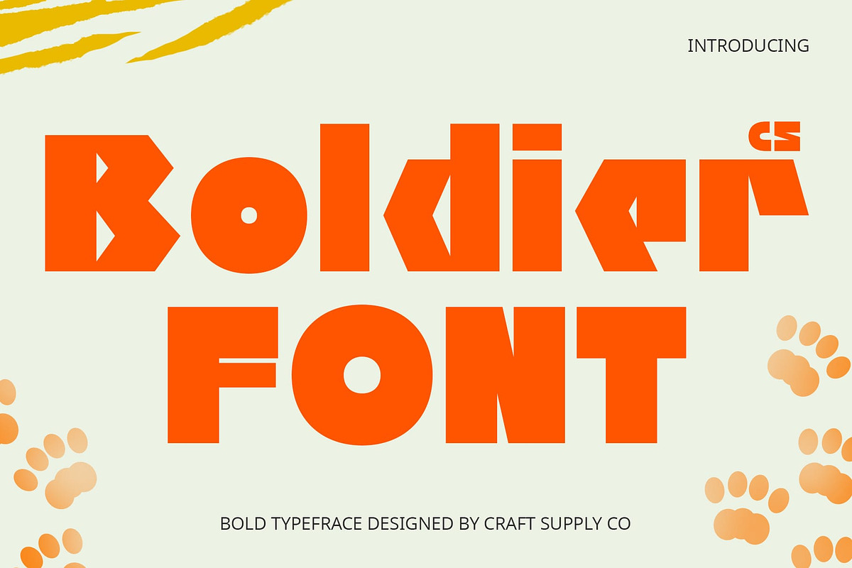 CS Boldier – Bold Font, a Sans Serif Font by Craft Supply Co. (Photo 1 of 8)