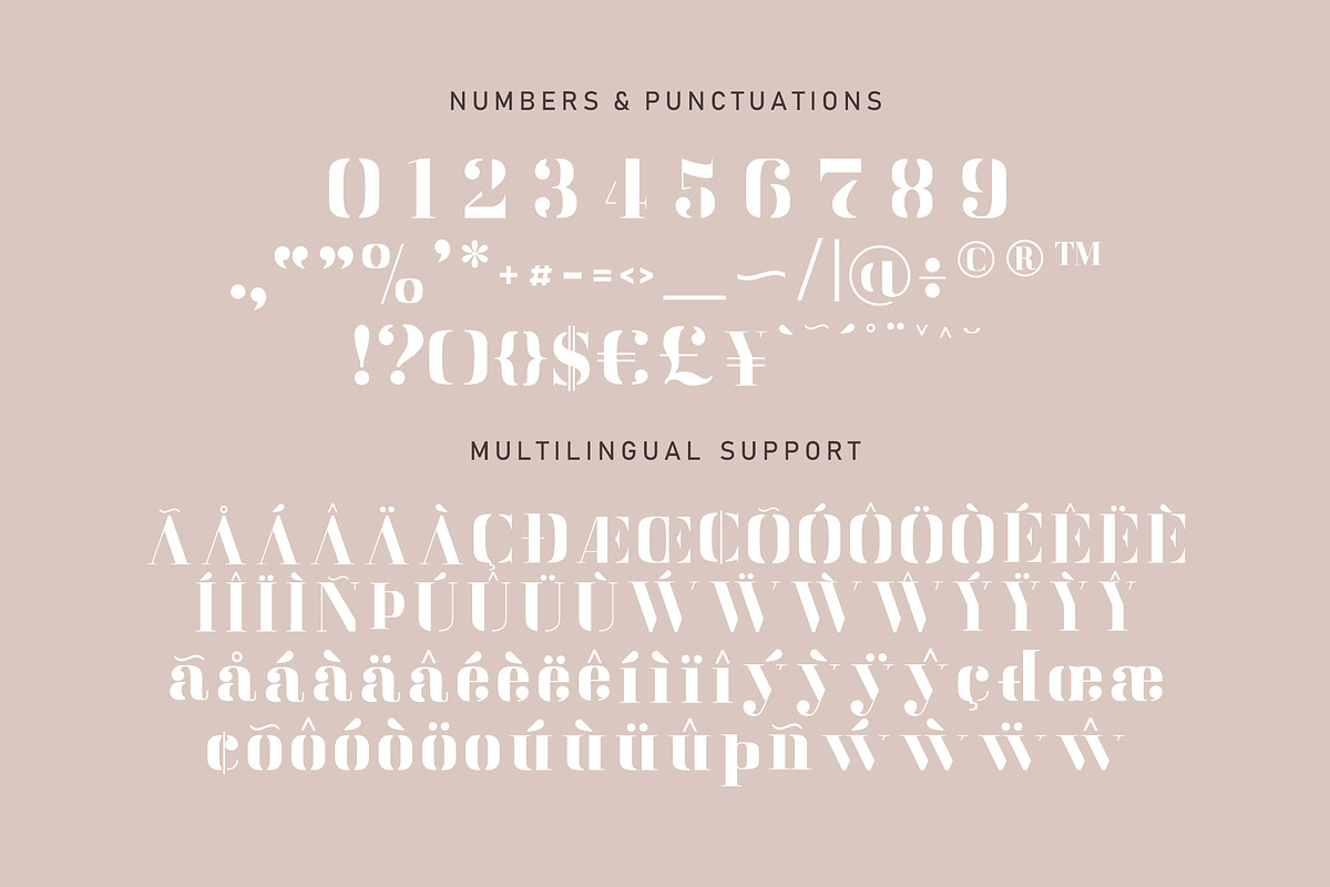 Virgo - New Serif Stencil Font preview 3