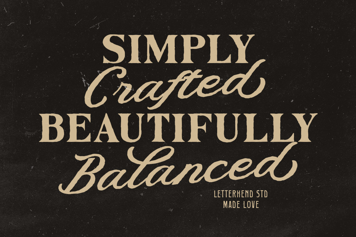 Carvent Neutral Vintage Font Trio, a Script Font by Letterhend Studio (Photo 2 of 10)