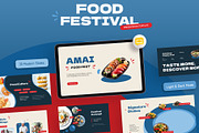 Amai - Food Festival Google Slides, a Presentation Template by New Coral Design (Thumbnail 1 of 10)